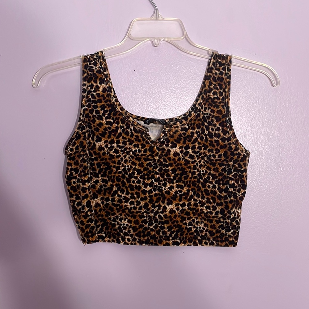 cheetah print crop top